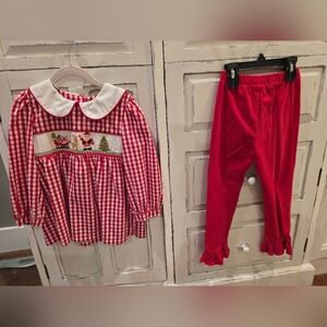 Delaney Smocked Santa Set 6